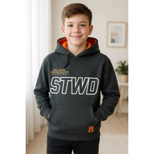 Pandax Kids Erkek Çocuk Kanguru Cepli Kapişonlu Stoperli Sweat