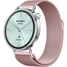 Sneezy Mi Watch S4 41MM Ile Uyumlu Manyetik Milanese Loop Metal Kordon