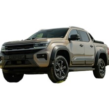 Aftermarket Volkswagen Amarok 2022+ Uyumlu Çamurluk Dodik Seti Düz Model Mat Siyah