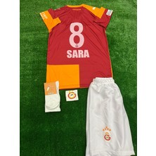 4'lü Set Galatâsarây'' Yeni Sezon Sara Sarı Kırmızı Çocuk Forma Şort Çorap Bileklik Takımı