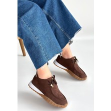 Erbilden Sier Kahverengi Süet Bağcıklı Spor Ayakkabı