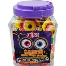 Funzi 25 Adet Göz Şeklinde Yaban Mersini Çilek Aromalı Yumuşak Şekerleme