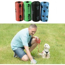 Luipa® 4lü Evcil Hayvanlar Için Pati Desenli Kedi Köpek Kaka Poşeti Torbası
