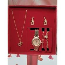 Mumicemum Concept Kol Saati ve Zirkon Kolye Anneler Sevgililer Doğum Günü Hediyesi Sevgiliye Hediye Seti