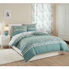 Harikabirev |nevresim Takımı Çift Kişilik Lastikli Nevresim Takımı Su Yeşili Soyut Desen |çknt