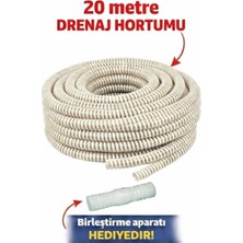 Topraq Şeffaf Klima Su Tahliye Hortumu 5/8 - 20 Metre – Spiral Yapı, Dayanıklı & Esnek