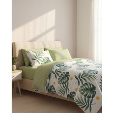 Harikabirev |çift Kişilik Nevresim Takımı Lastikli Pamuklu Çarşaf Nevresim Seti Yaprak |çknt
