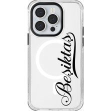 iPhone 14 Pro Uyumlu Beşiktaş El Yazı Magsafe Şeffaf Lisanslı Telefon Kılıfı