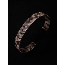 Yeni Foça - Saf Bakır El Yapımı Örme Bileklik