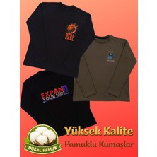 Pidal Giyim Avantajlı Üçlü Paket Pamuklu Uzun Kollu Erkek Çocuk Sweatshirt