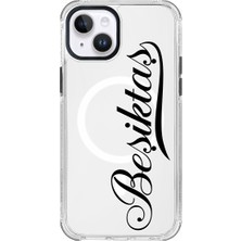 iPhone 14 Uyumlu Beşiktaş El Yazı Magsafe Şeffaf Lisanslı Telefon Kılıfı