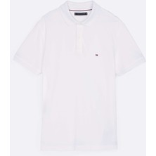 Tommy Hilfiger Erkek Beyaz Tommy Hilfiger Performance Pıque Re, Ybr Beyaz Erkek T-Shirt & Polo