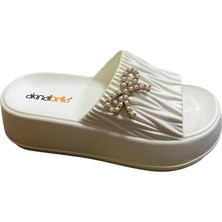 Güven Kundura Kadın Kalın Tabanlı Taşlı Eva Terlik