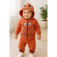 Minitix Erkek Bebek Kurbağalı Takım Turuncu 9 Ay