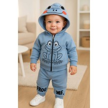 Minitix Erkek Bebek Kurbağalı Takım 9 Ay - Mavi