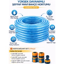 Hortum Evi 1/2'' Örgülü Pvc Bahçe Hortumu – Kalın Etli, Yüksek Dayanımlı, Hediyeli | Lavanta Serisi