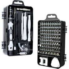 Emt Pazarlama® Hassas Tornavida Seti Bilgisayar Pc Telefon Onarım Aracı Seti Manyetik 115 In 1 Tornavida Seti