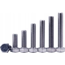 Voltaj M6X80MM Cıvata Beyaz Altıköşe 5.8 Kalite DIN933
