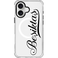 iPhone 16 Uyumlu Beşiktaş El Yazı Magsafe Şeffaf Lisanslı Telefon Kılıfı