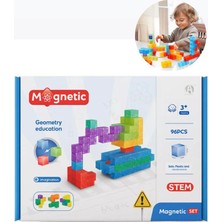 Minecraft Tarzı Manyetik Mıknatıslı Yapı Blok Küp Blokları 96 Parça Stem Zeka Geliştici Çocuklar Için Eğitici Oyuncak Hediyelik