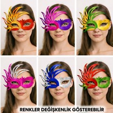 Colezium 6 Lı Çift Renkli Venedik Karton Parti Maskesi Seti