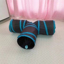 Özbience Renkli 3 Yönlü Kedi Tüneli, Eğlenceli Oyun Alanı 25X80X35