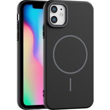 Vissona iPhone 11 Uyumlu Kamera Çıkıntılı Magsafe Wireless Şarj Özellikli Sert Sararmaz Silikon Kılıf