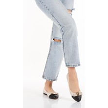 Shoemix Kadın Bej Kurdaleli Babet Belarvs ( SMX-0241-2 )