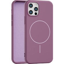 Vissona iPhone 12 Pro Uyumlu Içi Kadife Magsafe Wireless Şarz Özellikli Telefon Kılıfı