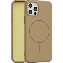 Vissona iPhone 12 Pro Max Uyumlu Içi Kadife Magsafe Wireless Şarz Özellikli Telefon Kılıfı