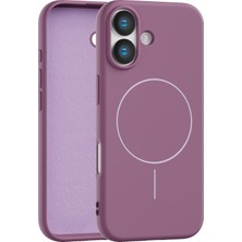 Vissona iPhone 17 Uyumlu Içi Kadife Magsafe Wireless Şarz Özellikli Gül Kurusu Renkli Telefon Kılıfı