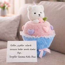 Nunu Sevgililer Günü, Doğum Günü Hediyesi|peluş Ayıcık Buket Cupcake Tasarım|sevgiliye Özel Hediye 40CM