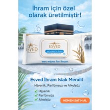 Esved Ihram Için Kokusuz Islak Mendil 60 Lı x 5 Paket Toplam 300 Islak Mendil
