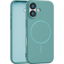Vissona iPhone 17 Uyumlu Içi Kadife Magsafe Wireless Şarz Özellikli Mint Yeşil Renkli Telefon Kılıfı