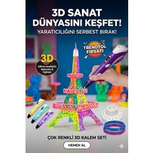 Emt Pazarlama 3D Kalem Seti (Mor ) Dijital Göstergeli + 3 Renk Filament Hediyeli Eğitici Yazıcı Abs/pla Uyumlu