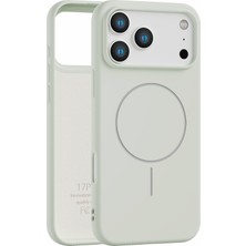 Vissona iPhone 17 Pro Max Uyumlu İçi Kadife Magsafe Wireless Şarj Özellikli Taş Renkli Telefon Kılıfı
