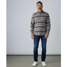 Gömlek Galerisi Klasik Bol Kesim Pano Desenli Yünlü Erkek Gömlek