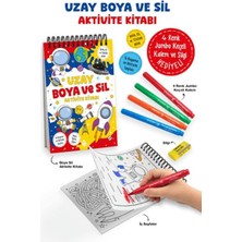 Kuzgun Ticaret Uzay - Boya ve Sil Aktivite Kitabı / 3 Yaş +