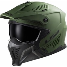Ls2 Drıfter Mat Yeşil Kask (Siyah Vizör)