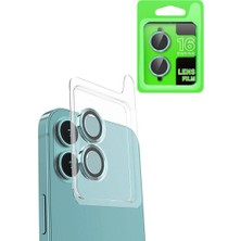 Kuzgun Ticaret Iphone 16 Raze Metal Kamera Lens - Turkuaz