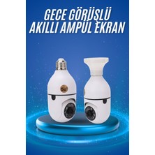 Kuzgun Ticaret Gece Görüşlü Akıllı Dönebilen Ev Kamerası Ampül Kamera - Lisinya