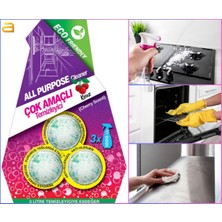 ALMITAL Hermit 3 litre, Çok Amaçlı Temizleyici Doğa Dostu Tablet – 3’lü (3x1 Litre) Paket (Kiraz Kokulu)