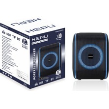 Hepu HP-988 Taşınabilir Bluetooth Hoparlör 8” | 30W Rms | Kablosuz Mikrofon | Tws | Rgb Işıklı