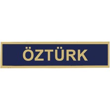 Çukurova Ütü ''öztürk'' Jandarma Asayiş Pvc Isimlik, , Cırtlı, 10 cm x 2,5 Cm,