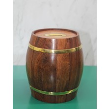 Kuzgun Ticaret Pirinç Ahşap Fıçı Kumbara 1996