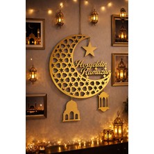 Allians Plexi Ramazan Hilal Tasarım Kapı ve Duvar Dekor Süsü