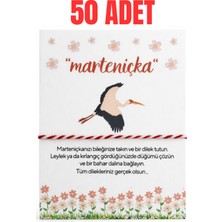Jaida Moda Marteniçka Ip Bileklik – 50 Adet | Hediye Paketli & Kartlı