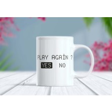 Berilden Store Play Again Yes/no Pixel Art Gamer Kupa Bardak