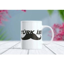 Berilden Store Türk Işi Bıyık Tasarımlı Esprili Hediye Kupa Bardak