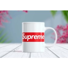 Berilden Store Supreme Logo Tasarımlı Streetwear Tarzı Kupa Bardak